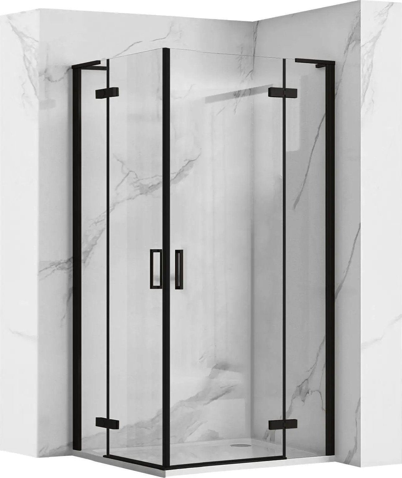 Rea Kabina Prysznicowa REA Hugo Double Czarna 80x80
