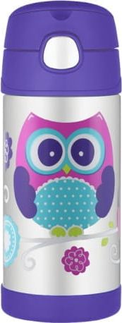 Thermos Termos dla dzieci TH-120019 Sowa 0.35 l Srebrno-fioletowy