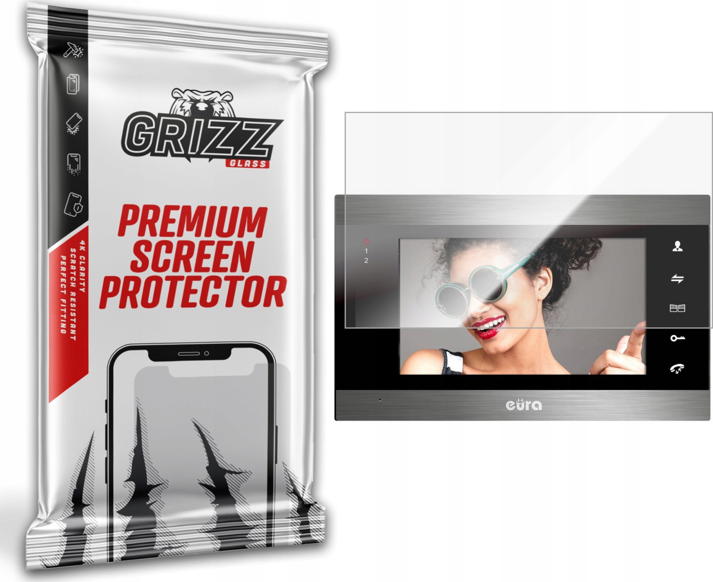 GrizzGlass Folia ceramiczna GrizzGlass CeramicFilm do wideodomofonu EURA VDP-00C5