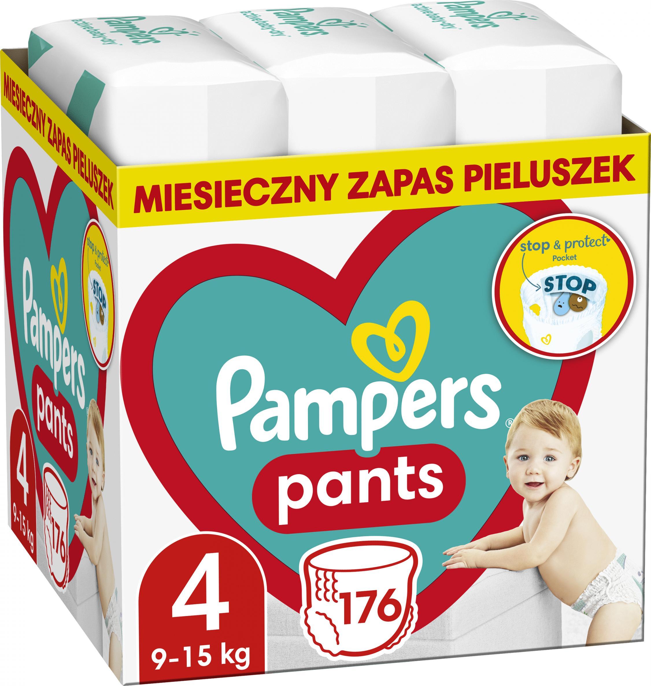 Pampers Pieluchomajtki Pants 4, 9-15 kg, 176 szt.