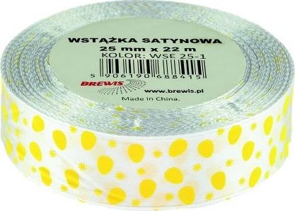 BREWIS Wstążka satynowa 25mm Wielkanoc WSE25-1 Brewis