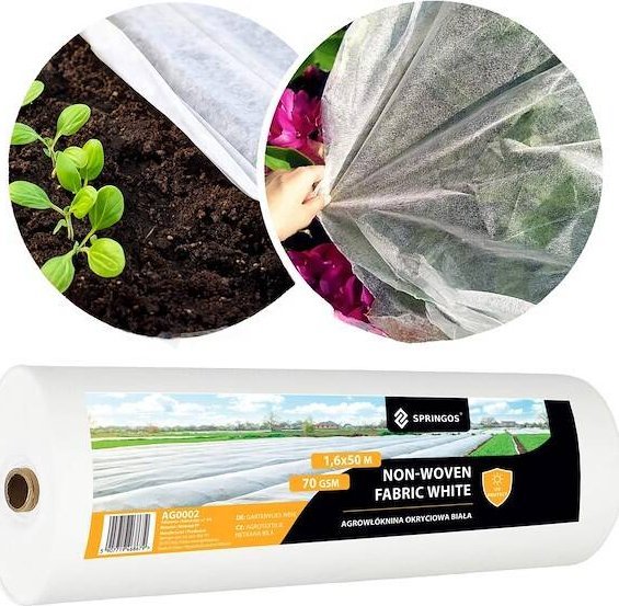 Springos Agrowłóknina zimowa 70g/m2 otulina gruba 50x1,6m biała UNIWERSALNY