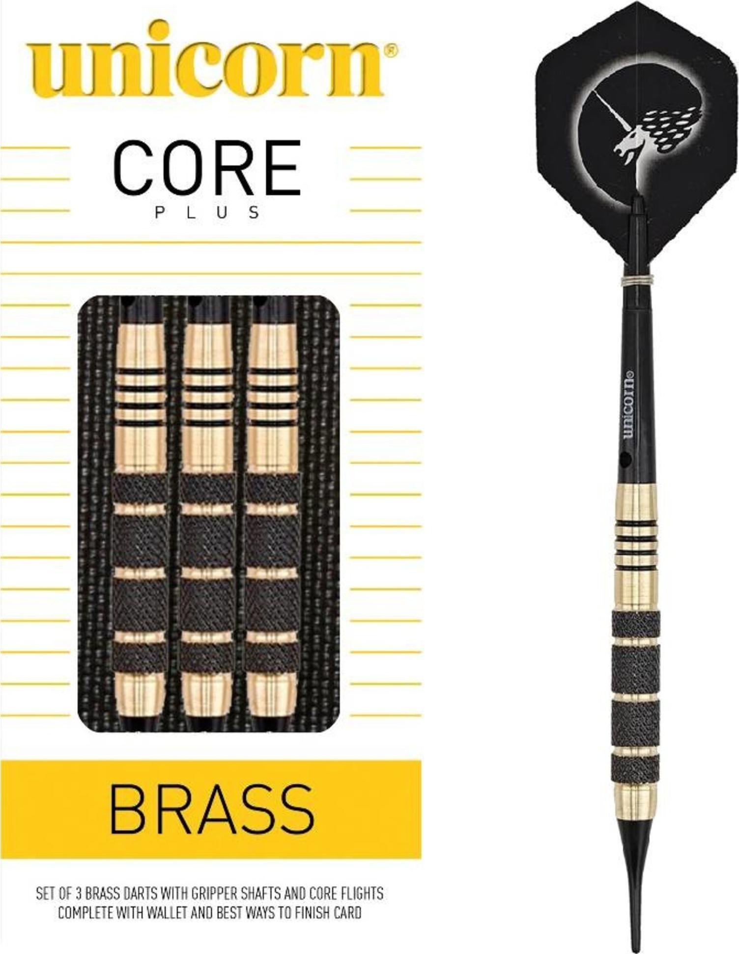 Unicorn Rzutki Unicorn Core Plus Win black-gold brass darts 19g soft tip 04223 Uniwersalny