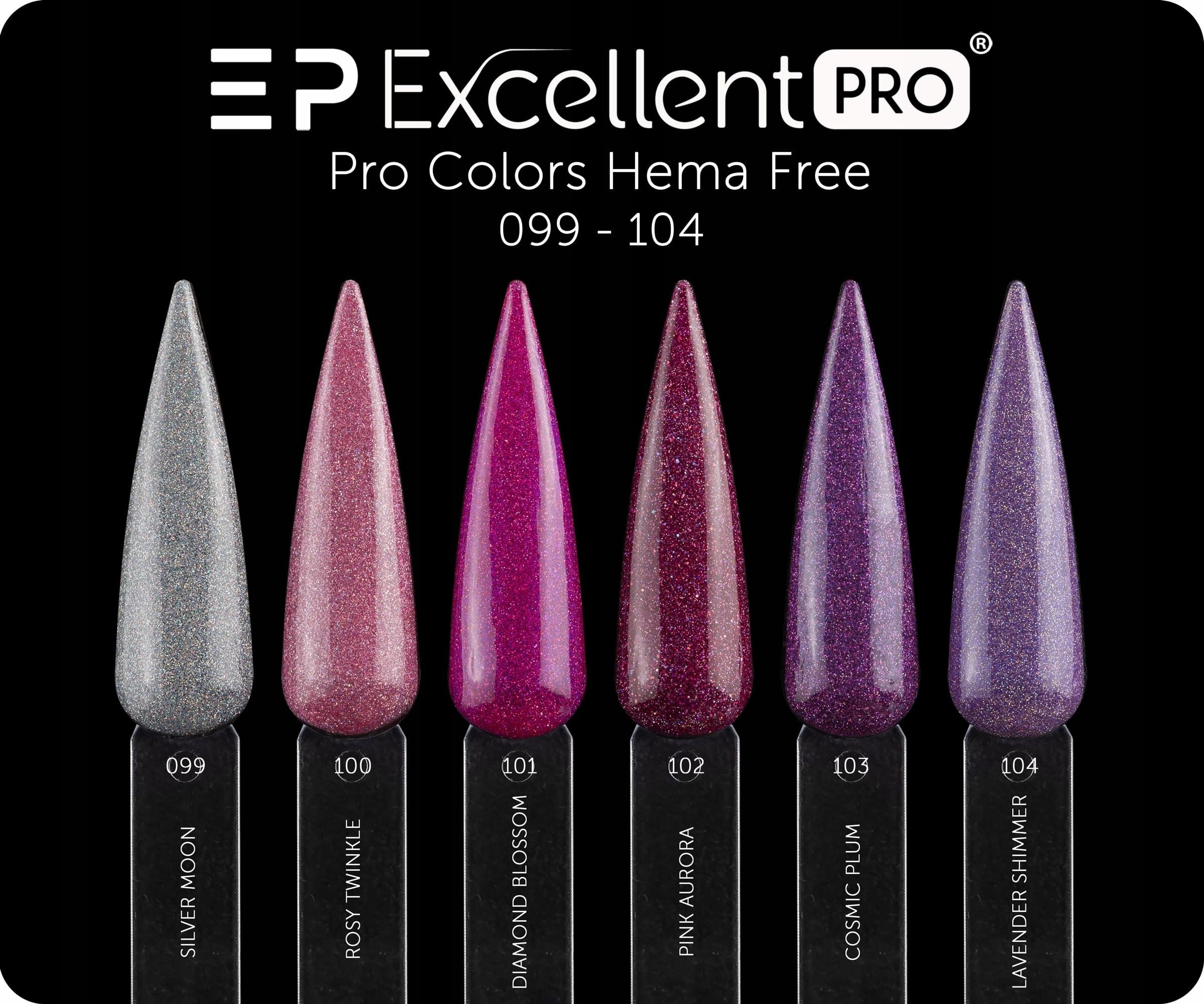 EXCELLENT PRO_Pro Colors Hema Free Cat Eye lakier hybrydowy 101 Diamond Blossom 7g