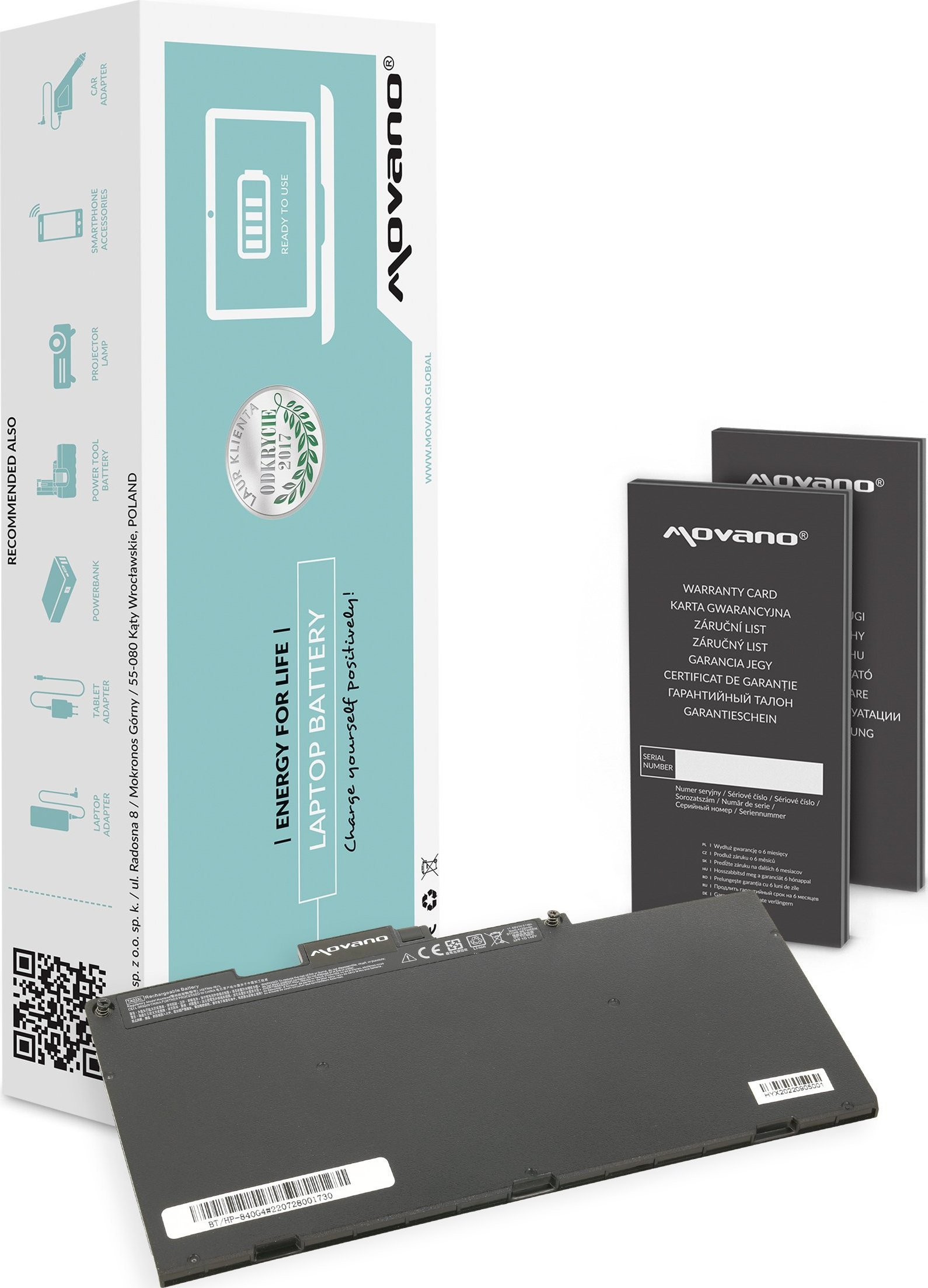 Bateria Movano Bateria TA03XL do HP 745 755 840 850 G4 14u 15u G4