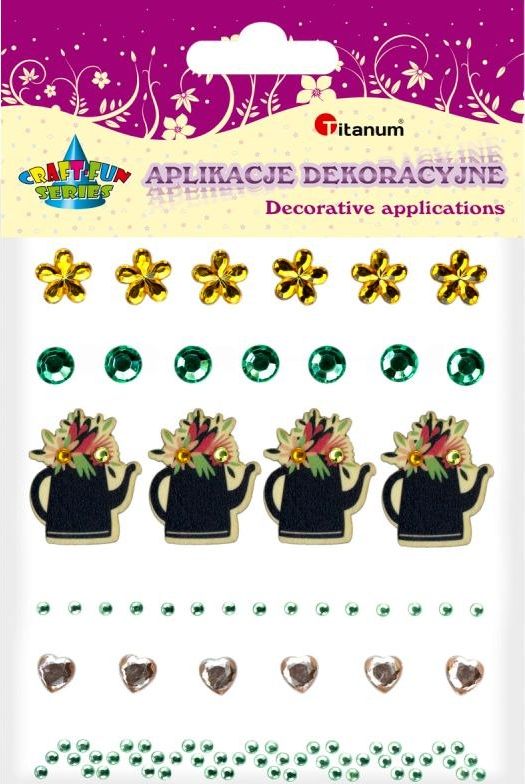 Dalprint Naklejki 3D kryształki + drewno TITANUM Konewka Titatnum Kreatywne