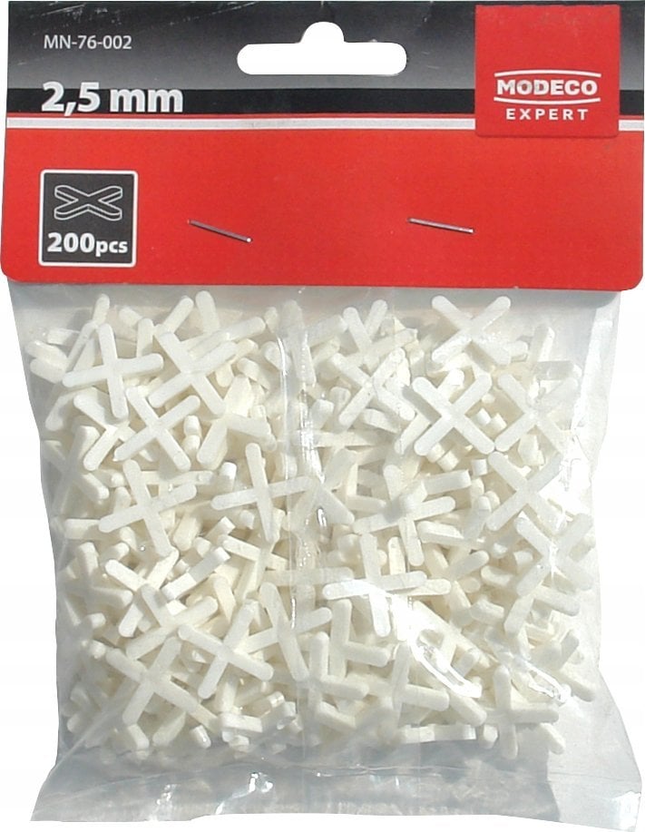 EXPERT KRZYŻYKI DYSTANSOWE DO GLAZURY 2.5 MM 200 SZT CLIP-STRIP [EXPERT] - 1op