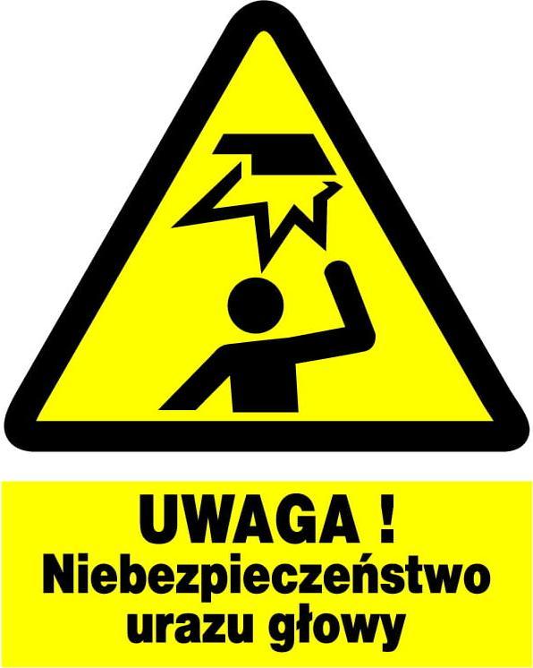 Mój dom Zoo-59 Znak Bhp Niebezpieczeństwo Urazu Głowy