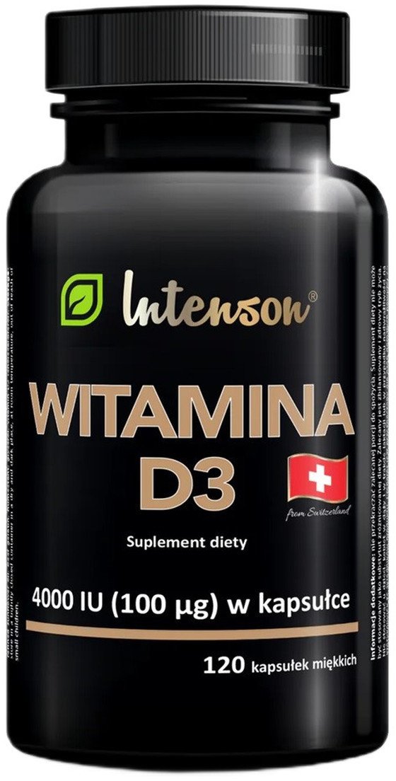 INTENSON_Witamina D3 4000 IU suplement diety 120 kapsułek