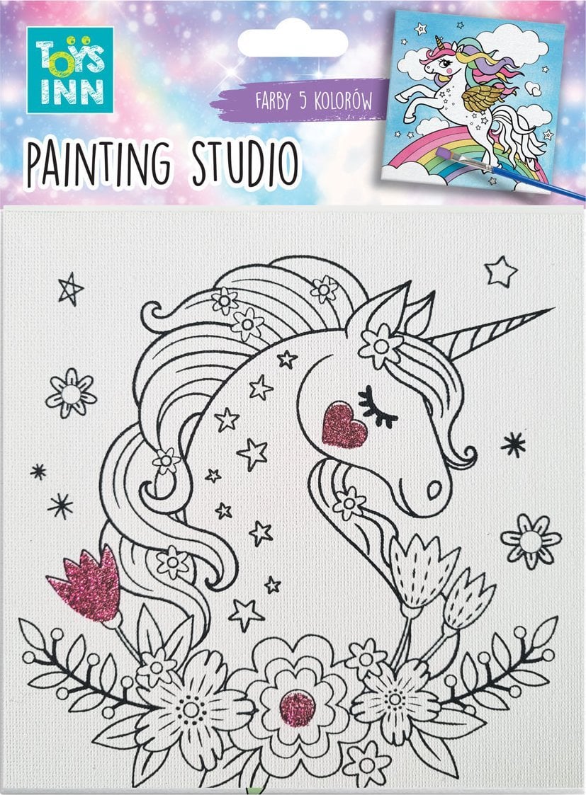 Stnux Zestaw do malowania Canvas Unicorn Kwiaty