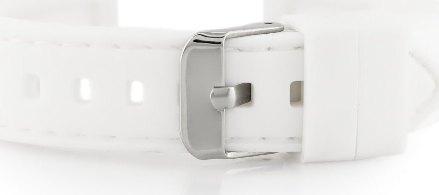 Pasek gumowy do zegarka U20 - biały 18mm