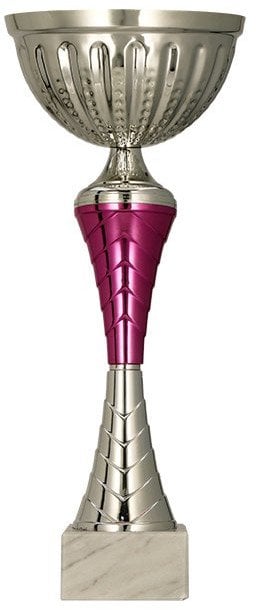 Victoria Sport Puchar metalowy srebrno - fioletowy