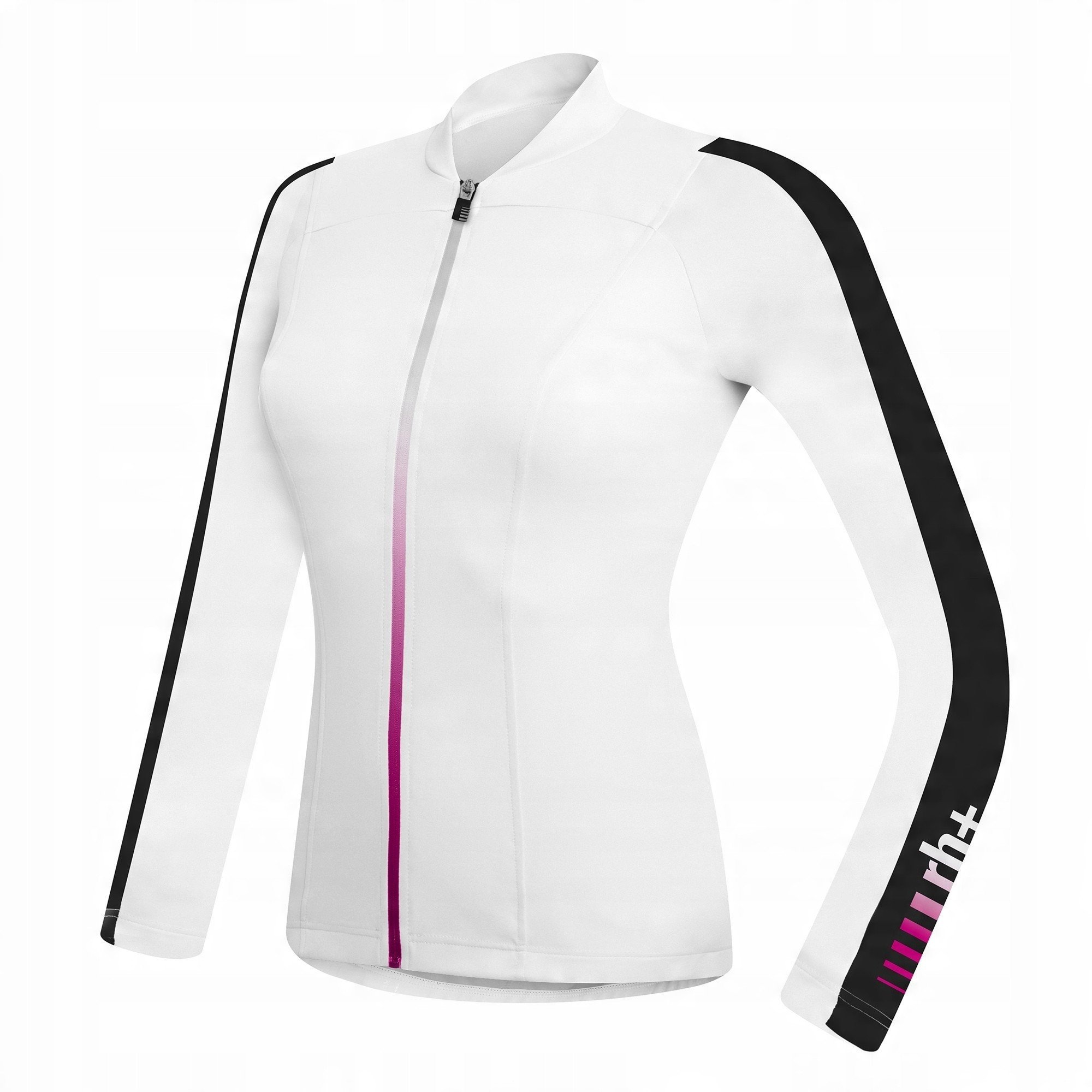 Damska koszulka rowerowa zeroRH+ Spirit LS FZ white-black - S