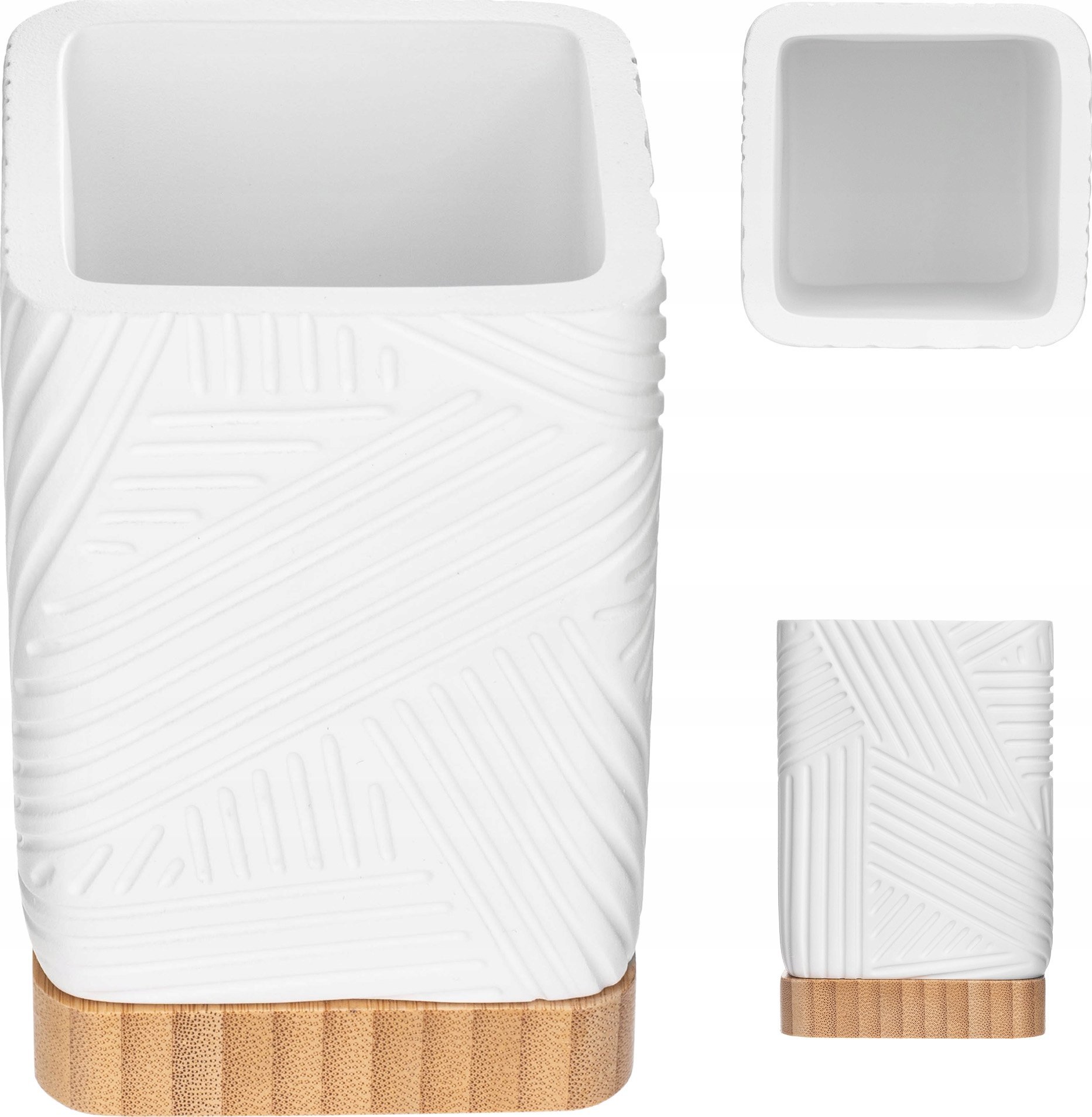 Kadax KADAX Kubek łazienkowy Lunel kwadratowy biały