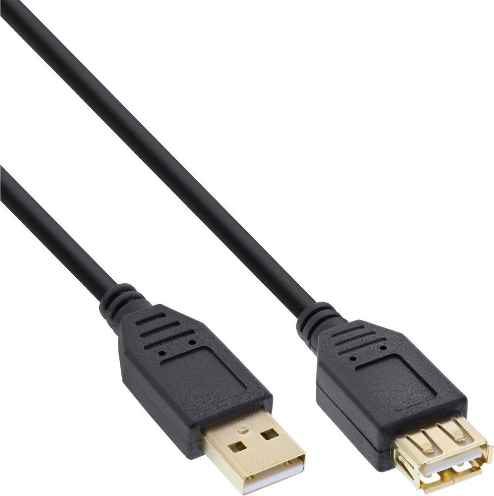 Kabel USB InLine USB-A - USB-A 3 m Czarny (34603S)
