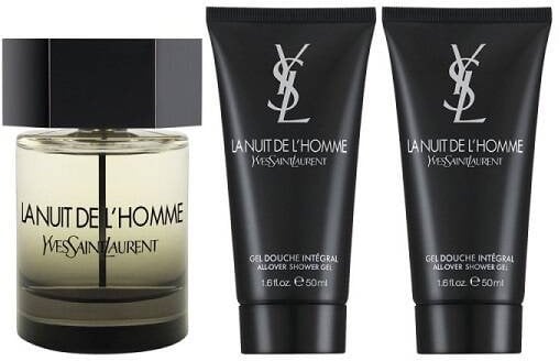 YVES SAINT LAURENT La Nuit De L'Homme EDT 100ml + SHOWER GEL 2x50ml