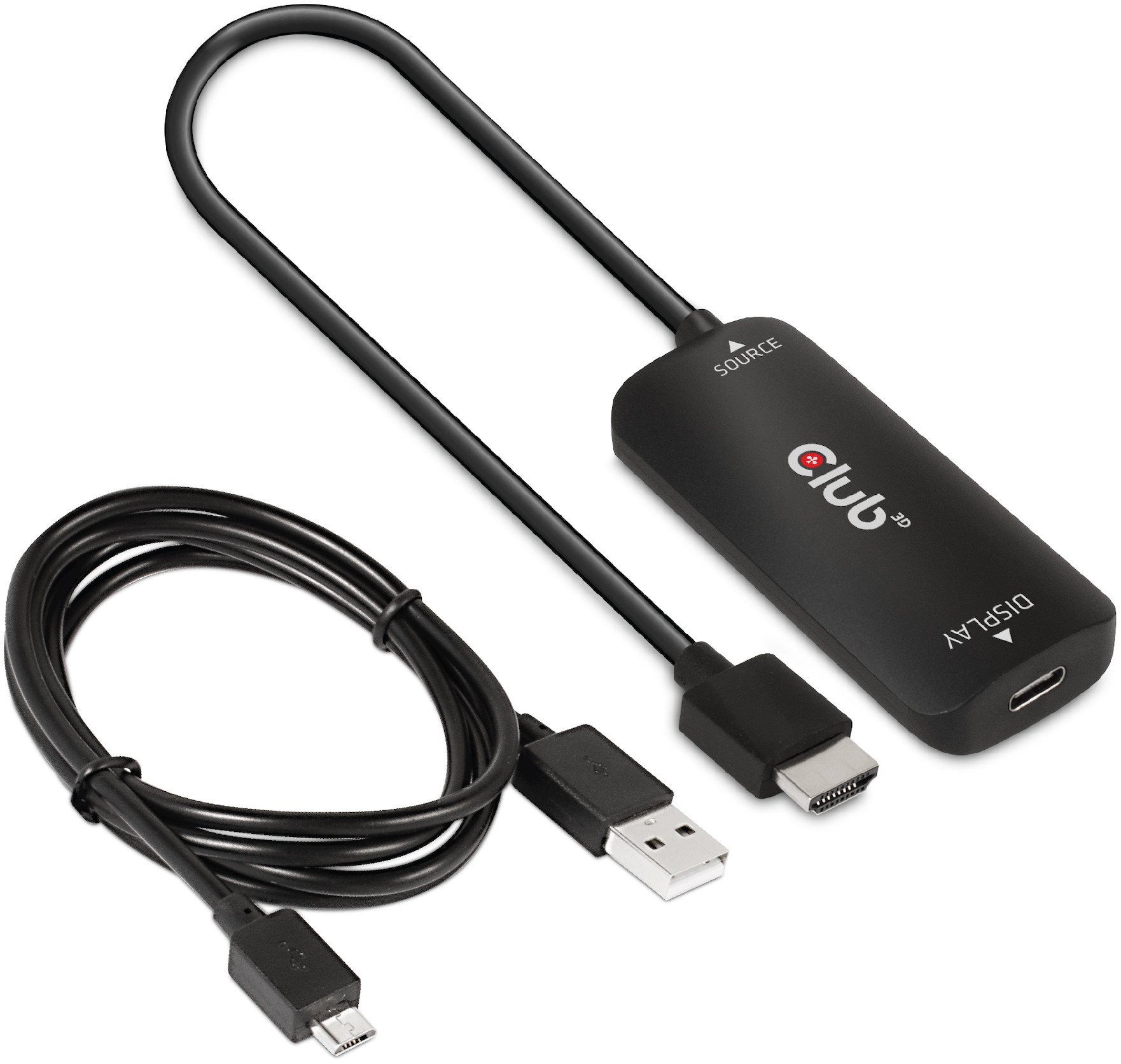 Kabel USB USB-A - microUSB + HDMI 1 m Czarny (Hdmi + Micro Usb To Usb)
