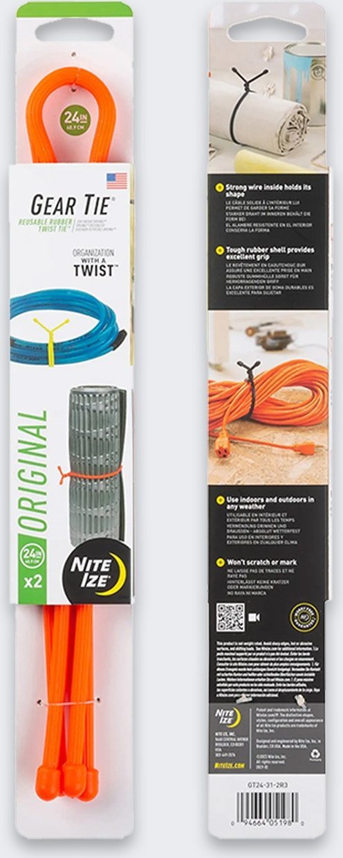 NiteIze Opaska Nite Ize Gear Tie Original 24 2Pack Orange