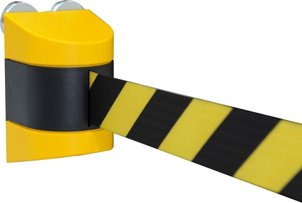 Tensator Taśma odgradzająca, ostrzegawcza rozwijana w kasecie mocowanej na magnes. MIDI. Zapięcie magnetyczne (Długość 4,6m)