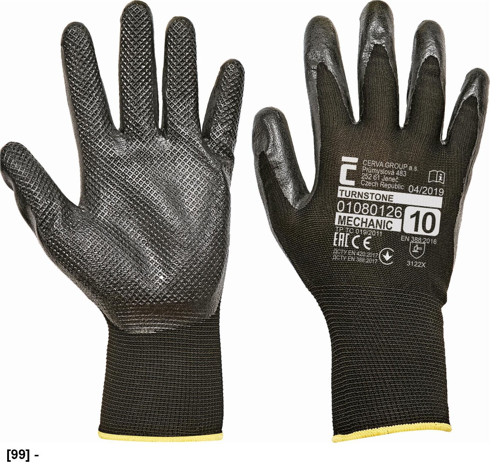 CERVA TURNSTONE - rękawice mechaniczne powlekane 11