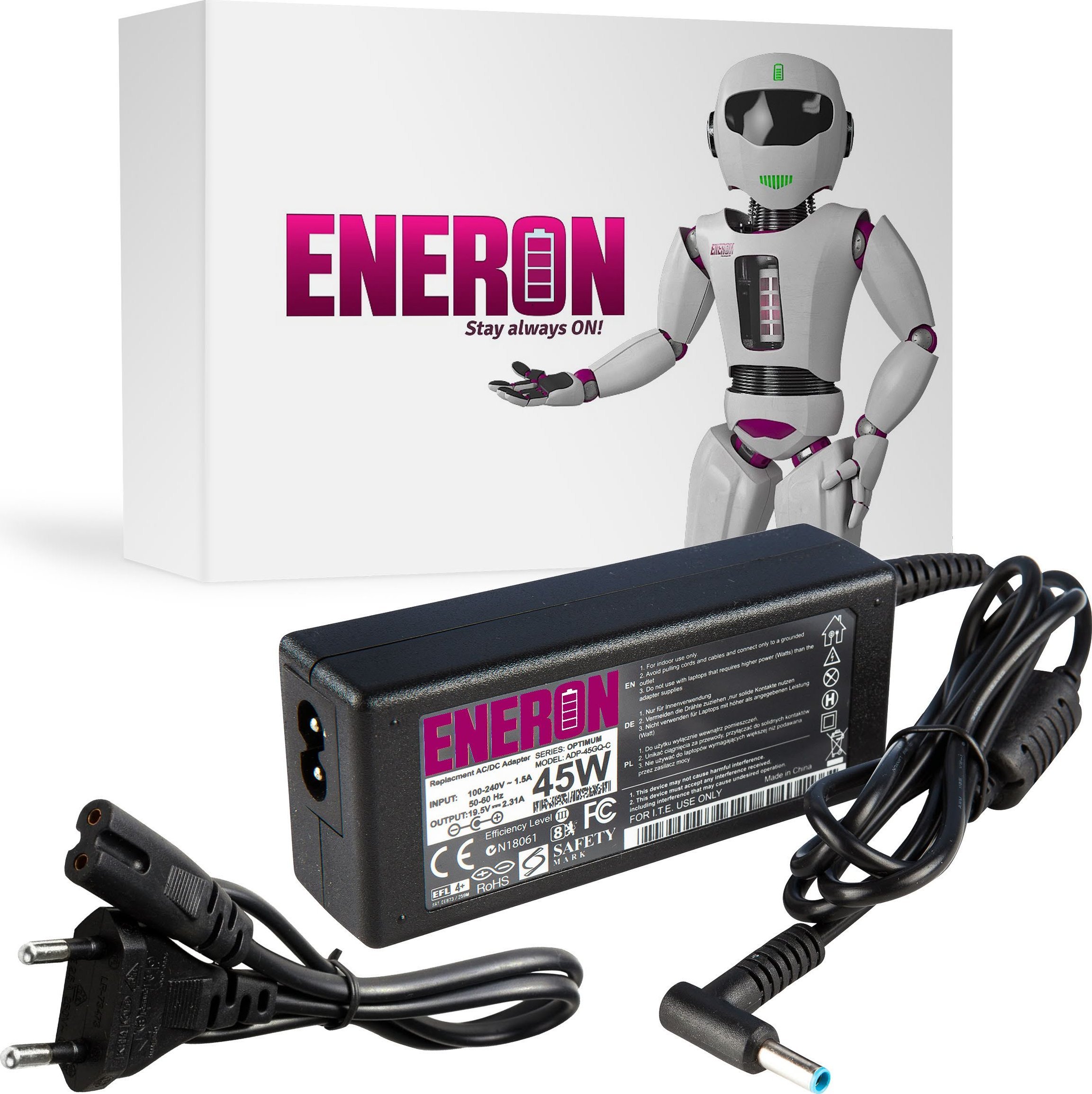 Zasilacz do laptopa Eneron 45 W, 3 mm, 2.31 A, 19.5 V