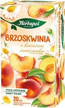 Selgros Herbapol herbatka owocowa brzoskwinia z rumiankiem (20 torebek x 2,3g) 46g