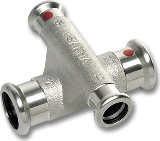 SANHA Czwórnik 2-płaszczyznowy SANHA-THERM C-Stahl d28x15SANHA