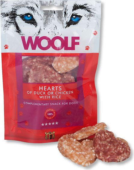 Brit WOOLF 100g DUCK HEARTS CHICKEN