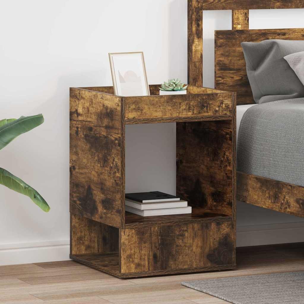 vidaXL Stolik końcowy 2 pcs Dąb wędzony 40 x 40 x 56 cm