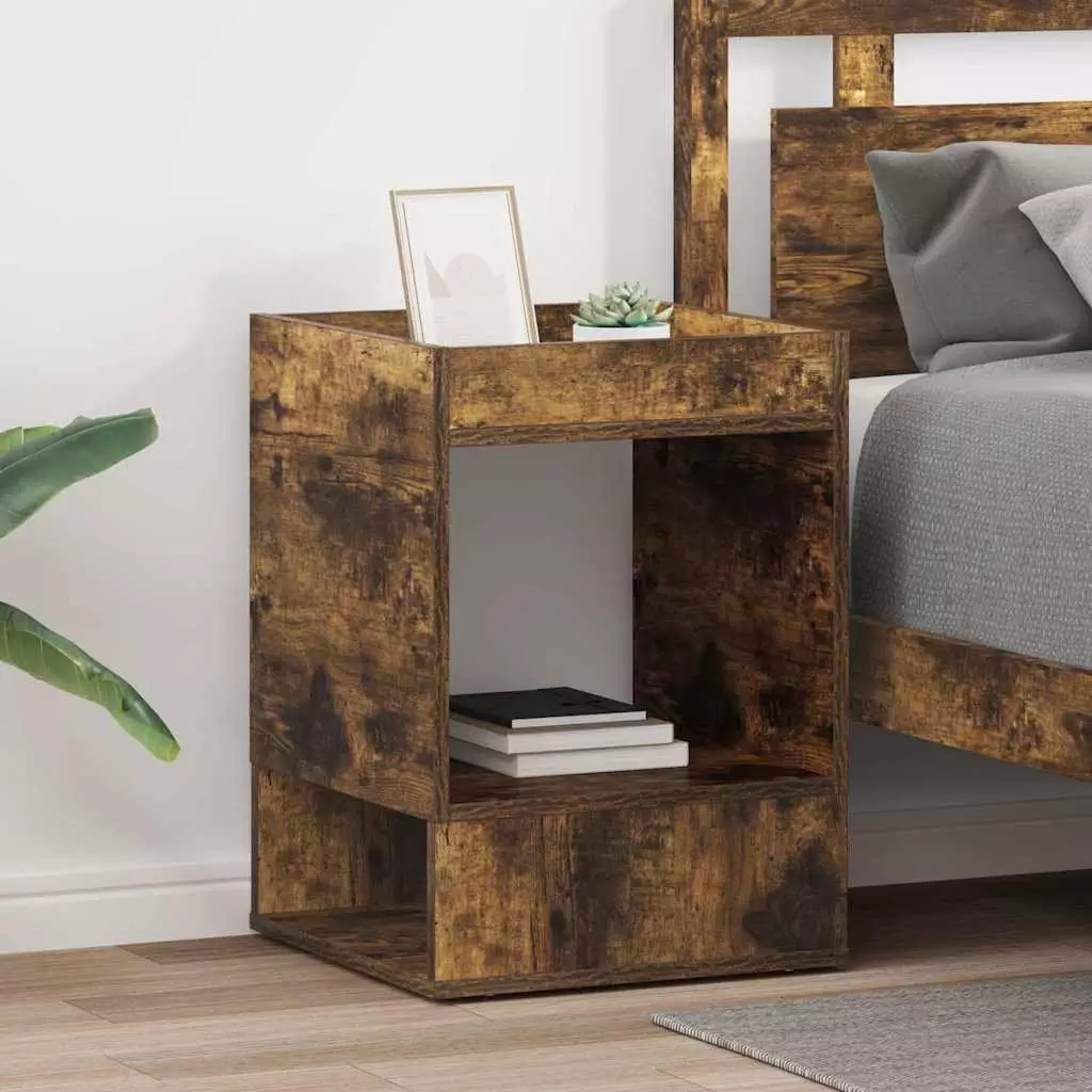 vidaXL Stolik końcowy 2 pcs Dąb wędzony 40 x 40 x 56 cm