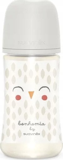 307836-BUTELKA 270ML/SMOCZEK FIZJOLOGICZNY SX PRO ŚREDNI PRZEPŁYW/SOWA BEŻOWA/BONHOMIA