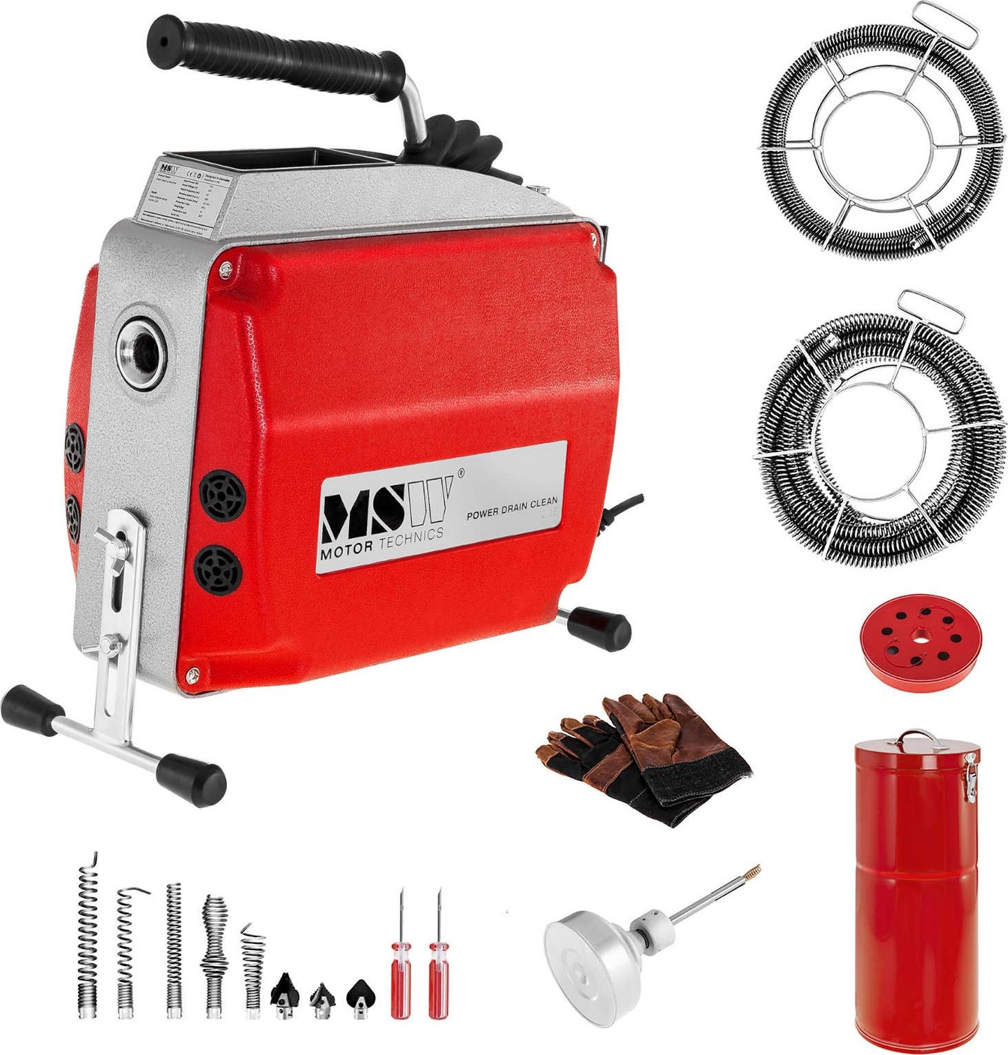 MSW elektryczna maszyna przepychacz udrażniacz do rur śr. 20 - 150 mm MSW POWER DRAIN CLEAN 2.3E + akcesoria (10060359)