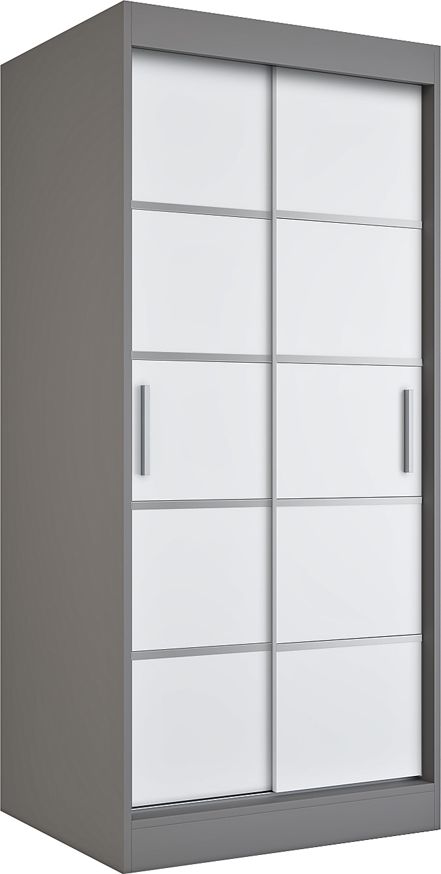 Elior Szafa przesuwna w kolorze antracyt + biały - Livia 2X