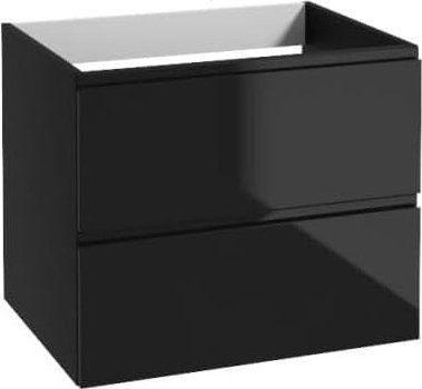 Deftrans Szafka łazienkowa wisząca czarna 60x50cm bez blatu pod umywalkę