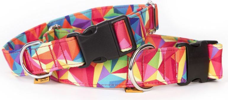 Dingo Obroża regulowana America-Kolorado 2 x 45 cm (23-40 cm) kalejdoskop