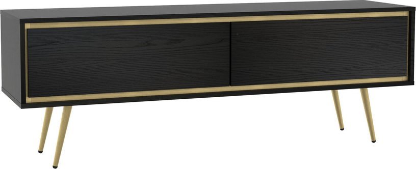 Ravio Szafka RTV Tori z metalowymi nóżkami w kolorze Czarny grafit