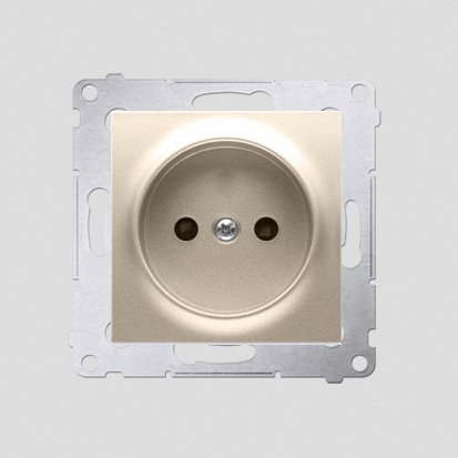 Kontakt-Simon Gniazdo SIMON54 pojedyncze b/u 16A IP20 z przesłoną złote - DG1Z.01/44