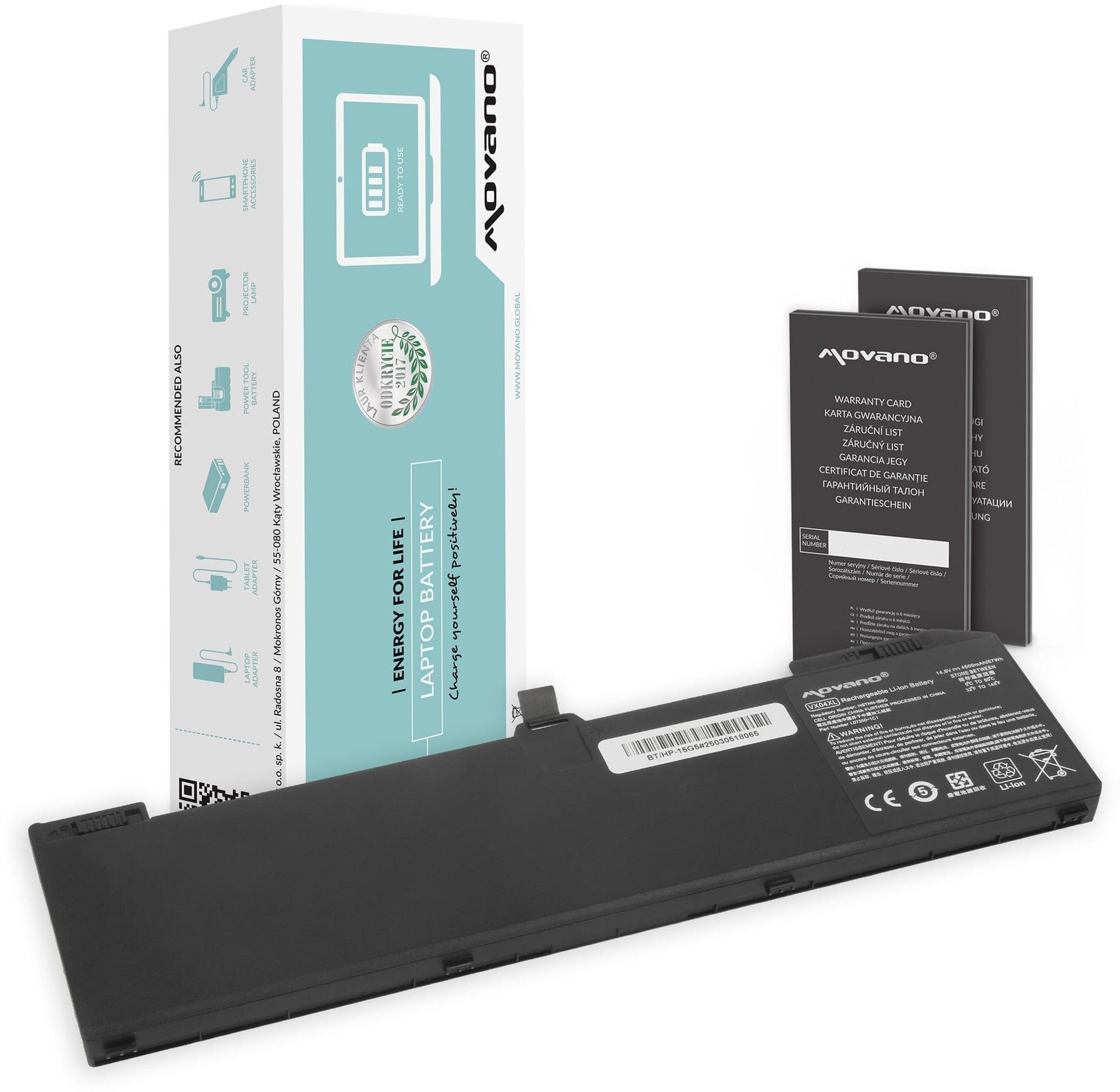 Bateria Movano do HP ZBook 15 G5, 15 G6