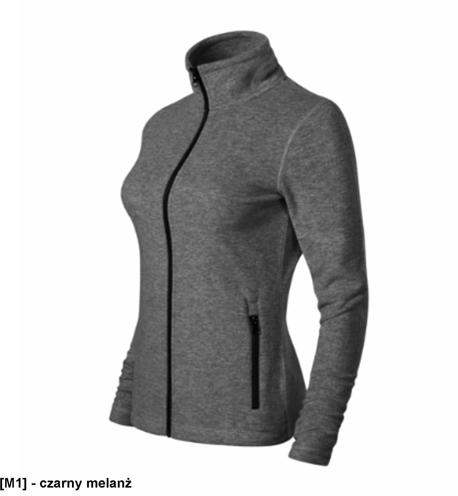 Factor - ADLER - Factor - Micro polar damski, 300 g/m2, 100 % micro poliester z recyklingu - czarny melanż S