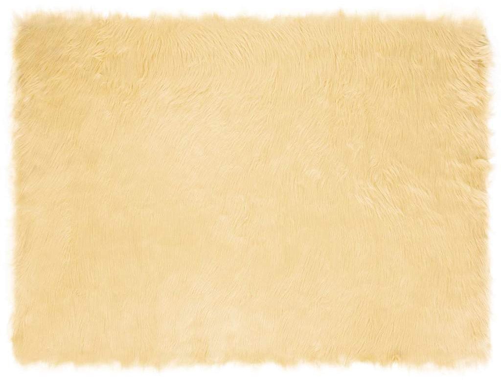 vidaXL Sztuczny biały dywan wełniany 160 x 230 cm