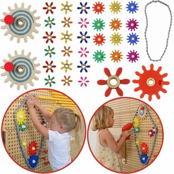 Masterkidz Koła Zębate Zbuduj Własny Mechanizm - Tablica Naukowo-Kreatywna Masterkidz STEM