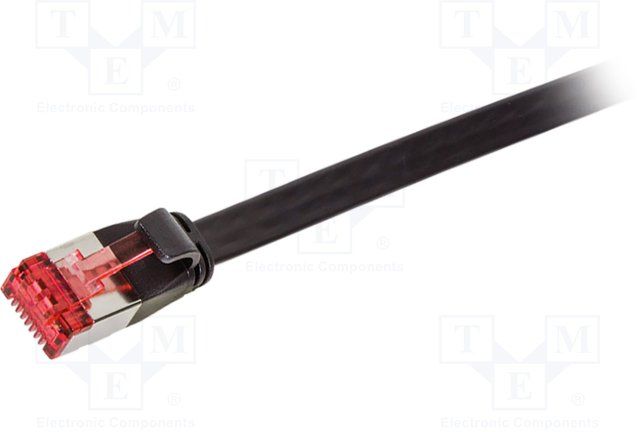 LogiLink Patchcord płaski U/FTP, Cat 6a, 0,5m, czarny (CF2023S)