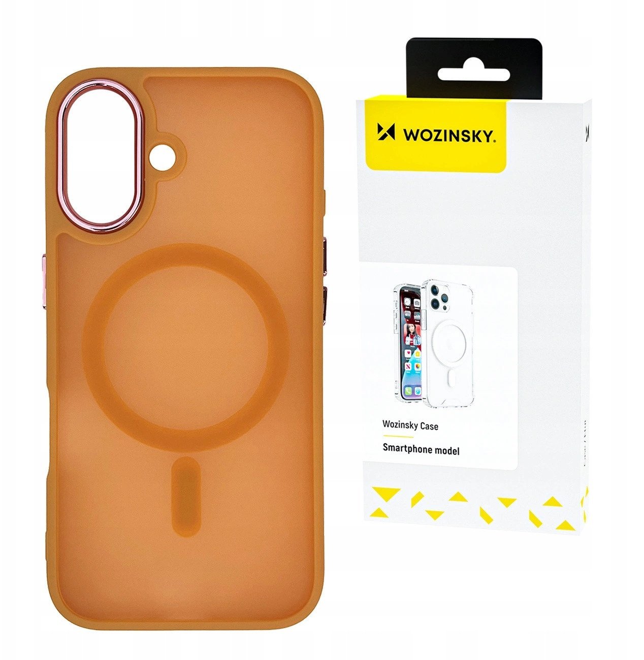 Etui Wozinsky Fashion Case MagSafe na Samsung Galaxy S25 - pomarańczowe