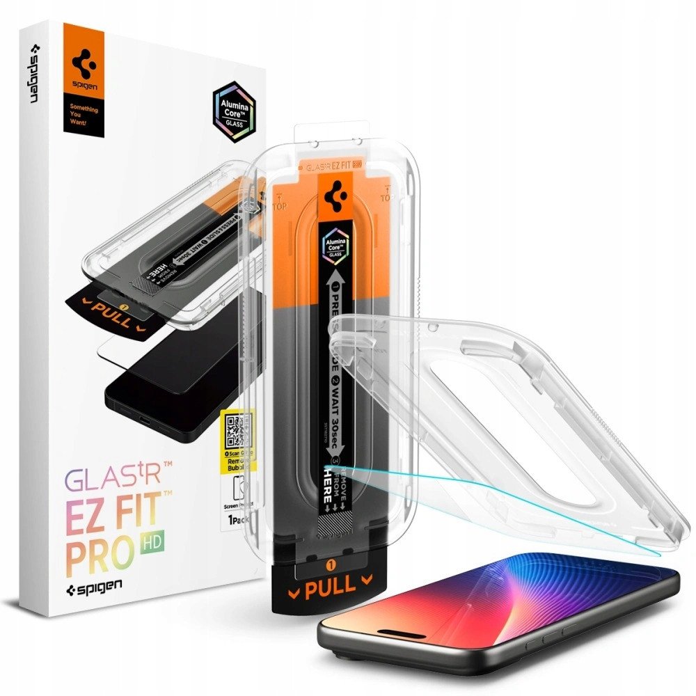 Spigen Glass tR EZ Fit Pro HD 1 Pack, transparency - iPhone 17/16 Pro Max
