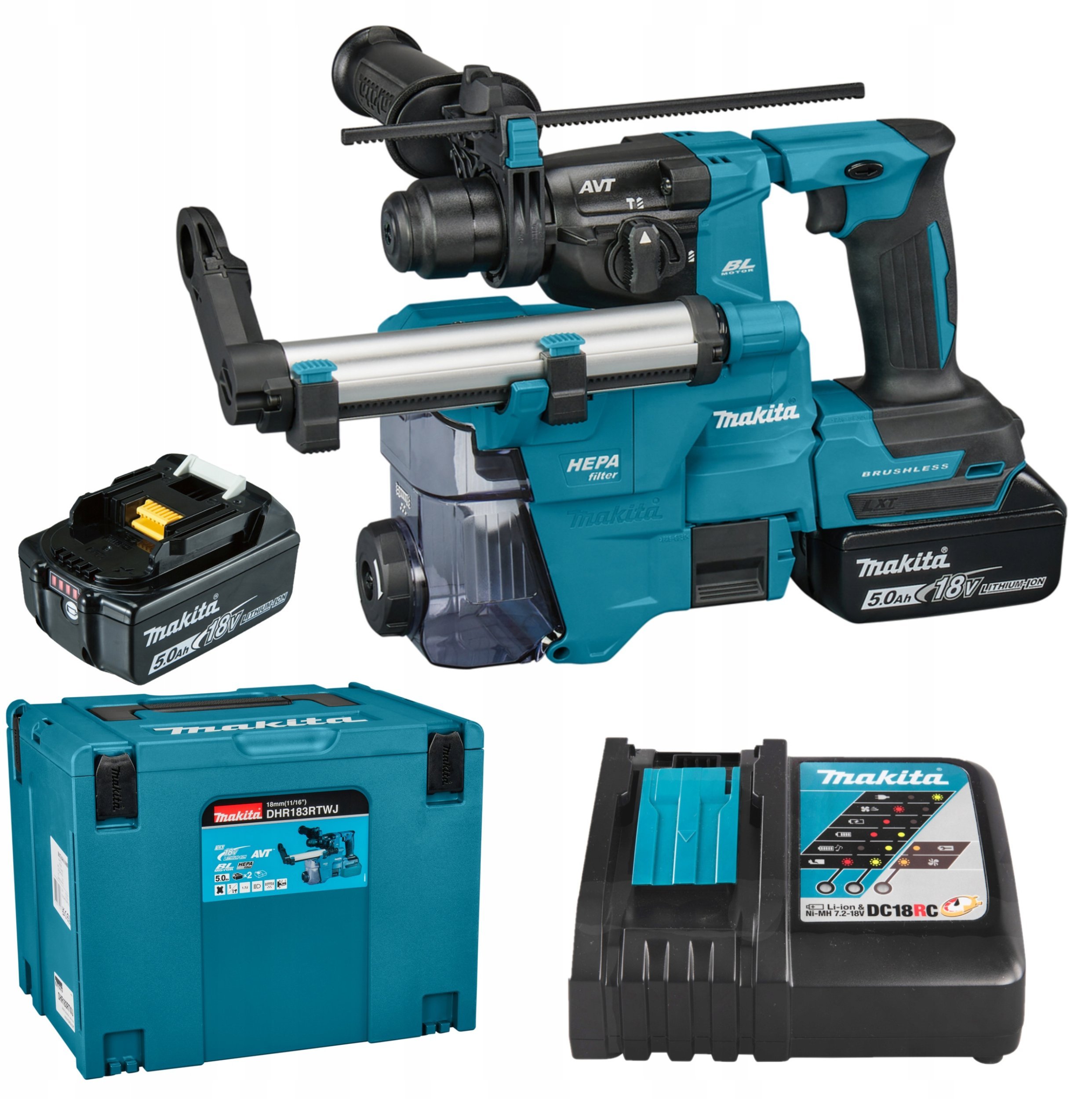 Młotowiertarka Makita MAKITA HAMMER DRILL 18V DHR183RTWJ 1.7J