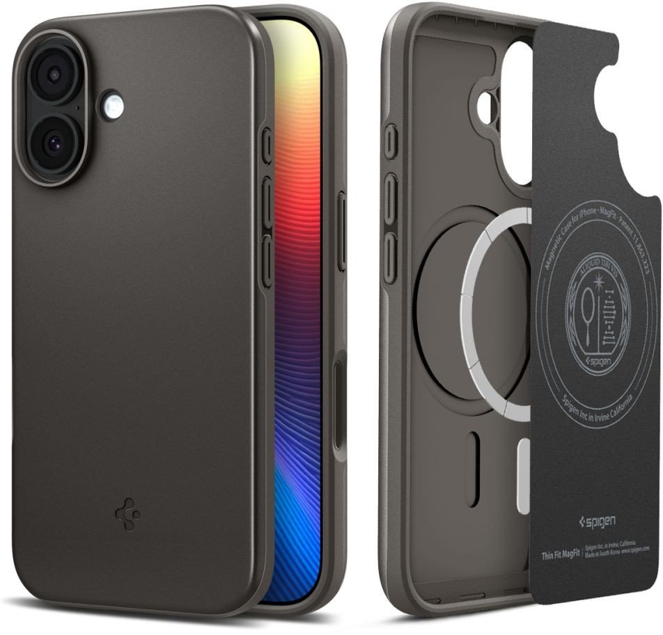 Etui Spigen Thin Fit MagSafe na iPhone 17 - szare