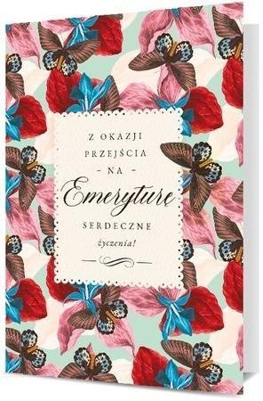 Pan Dragon Karnet B6 Emerytura - kwiaty i motyle K.B6-1876