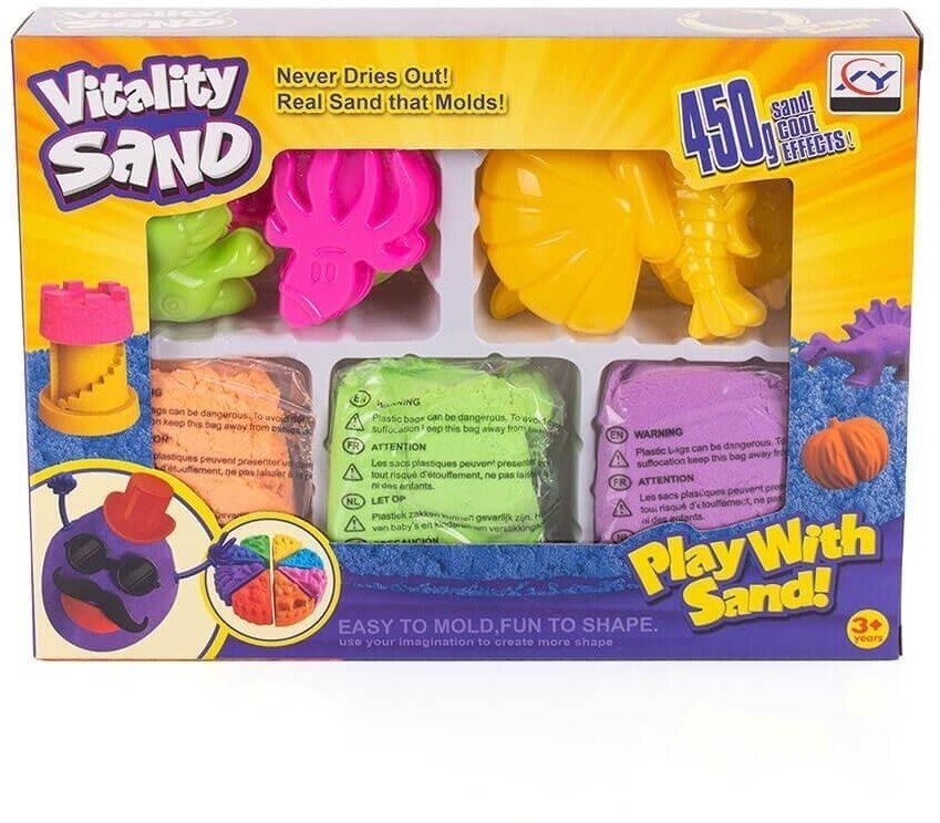 Piasek kinetyczny 450g 3 kolory