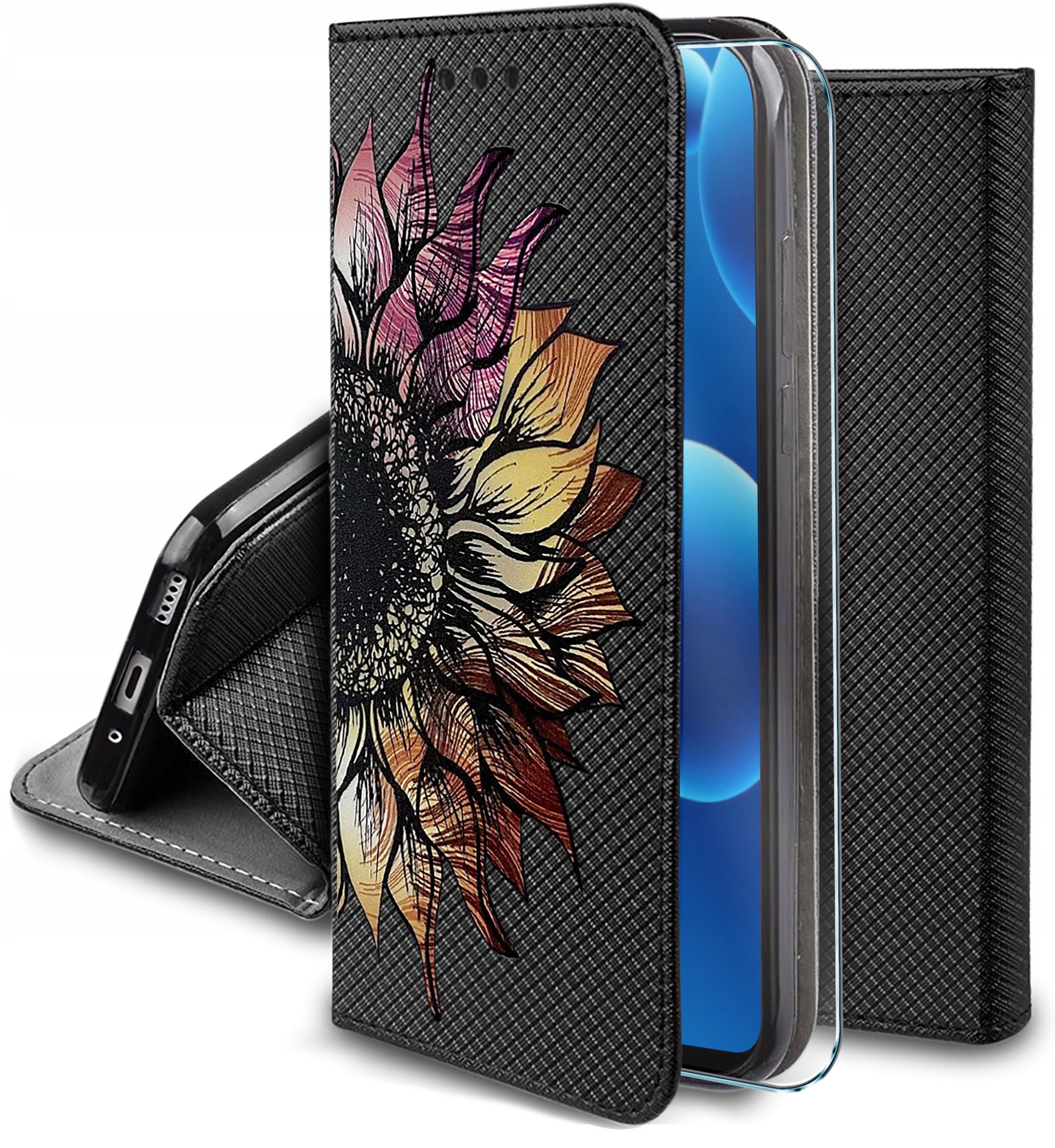 Etui do Samsung A36 5G MAGNET WZORY CASE PORTFEL + SZKŁO 9H