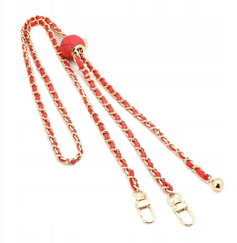 Łańcuch / Smycz z uchwytem GLAMOUR wszystkie modele max 80mm szer. CZERWONY